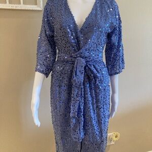 Venus periwinkle blue sequins dress